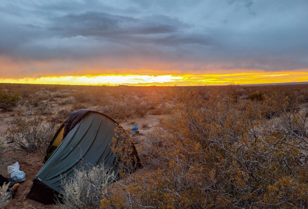 Hilleberg Enan tent wild camping desert long-distance bikepacking
